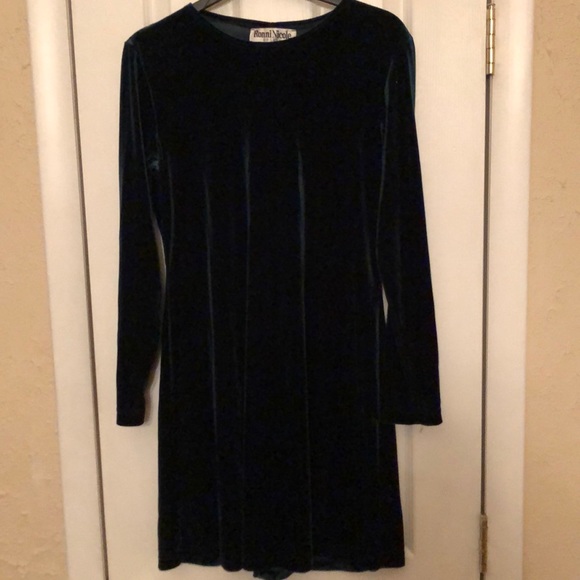 Dress velour womens new size 8 or 8P Ronni Nicole polyester Hunter green - Picture 1 of 3